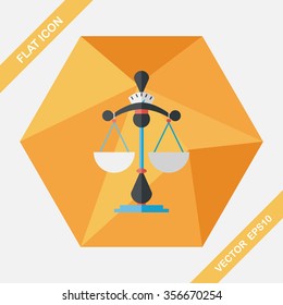 Balance flat icon with long shadow,eps10