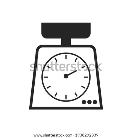 balance gauge kitchen utensils design vector illustration