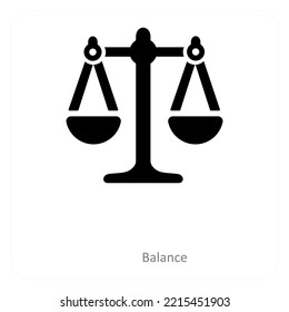 balance and gdpr icon concept