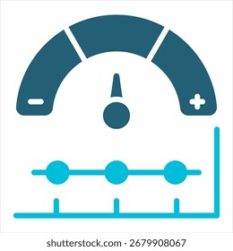 Balance Glyph Blue Single Icon Illustration