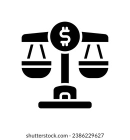 balance glyph icon. vector icon for your website, mobile, presentation, and logo design.