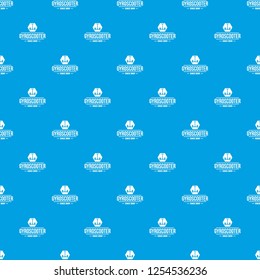 Balance gyro scooter pattern vector seamless blue repeat for any use