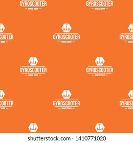Balance gyro scooter pattern vector orange for any web design best
