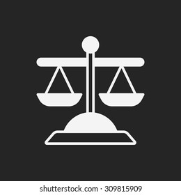 Justice Scales Icon Judgement Scale Sign Stock Vector (Royalty Free ...