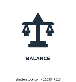Balance icon. Black filled vector illustration. Balance symbol on white background. Can be used in web and mobile.