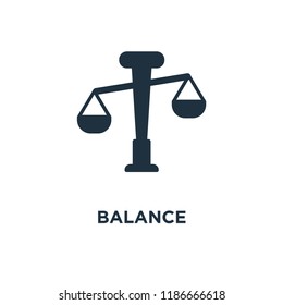Balance icon. Black filled vector illustration. Balance symbol on white background. Can be used in web and mobile.