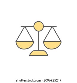 Balance Icon in color icon, isolated on white background 