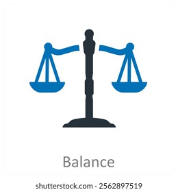 Balance and balance icon concept