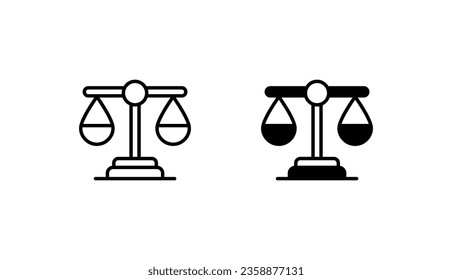 Diseño de icono de balance con ilustración de fondo blanco