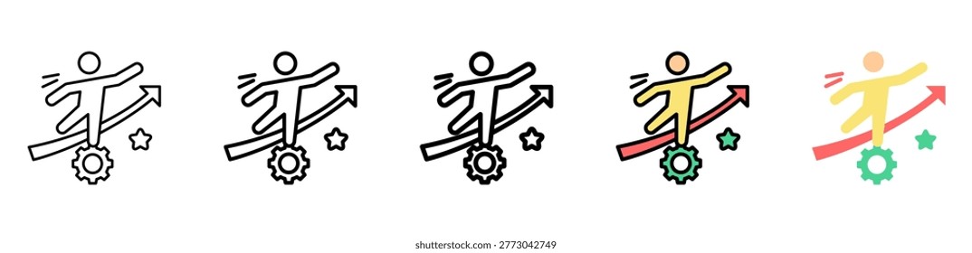 Balance Icon With Differences and Colors Style Illustration