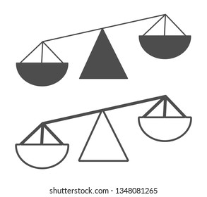 Balance Icon, flat design style