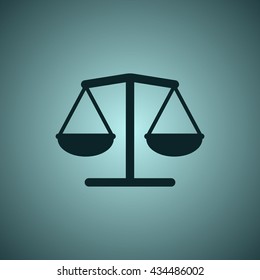 Balance Icon, flat design style