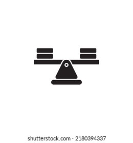 Balance icon glyph style design. Balance icon vector illustration. isolated on white background.
