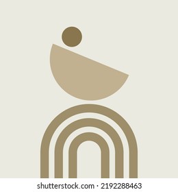 Balance icon, harmony poster, zen concept. Life coaching concept, teamwork logo. Vector card