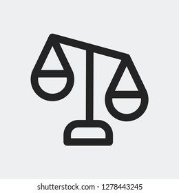 Balance icon isolated on background. Scale symbol modern, simple, vector, icon for website design, mobile app, ui. Vector Illustration