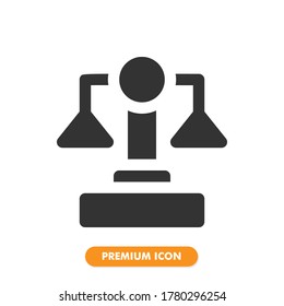 icono de balance aislado en fondo blanco. para el diseño de su sitio web, logotipo, aplicación, interfaz de usuario. Ilustración gráfica vectorial y trazo editable. EPS 10.