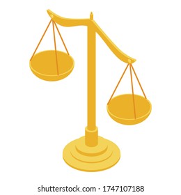 Symbol Balance Isometric of balance vektoricon for web design isoliert auf weißem Hintergrund