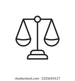 Balance icon. Justice vector icon. Judge flat sign design. Law balance symbol pictogram. UX UI icon