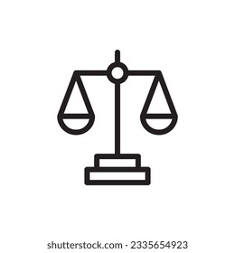 Balance icon. Justice vector icon. Judge flat sign design. Law balance symbol pictogram. UX UI icon