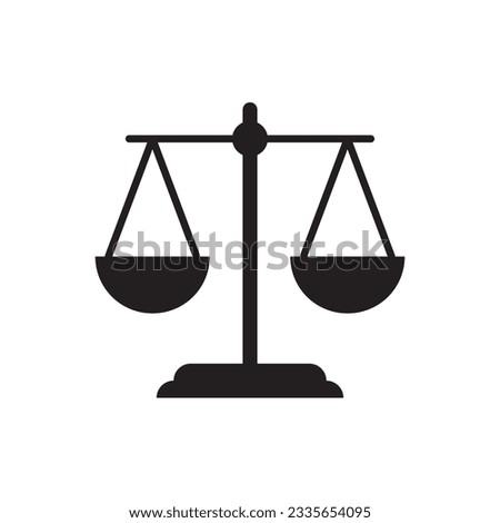 Balance icon. Justice vector icon. Judge flat sign design. Law balance symbol pictogram. UX UI icon