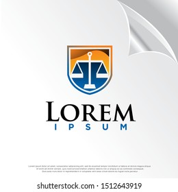 balance icon for law firm or company, lawyer office, modern concept. template logo design