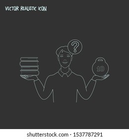 Balance icon line element. Vector illustration of balance icon line isolated on clean background for your web mobile app logo design.