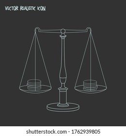 Balance icon line element. Vector illustration of balance icon line isolated on clean background for your web mobile app logo design.
