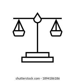balance icon line style vector for your design