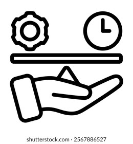 Balance Icon Lineal Style Vector Illustration