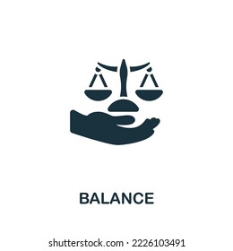 Balance icon. Monochrome simple Human Productivity icon for templates, web design and infographics