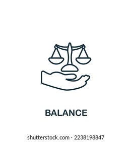 Balance icon. Monochrome simple Human Productivity icon for templates, web design and infographics