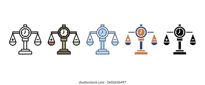 Balance icon with multiple style