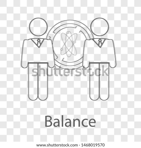 Balance icon on transparency background. Vector illustration.