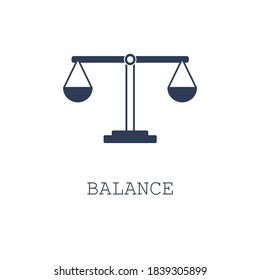 Balance icon on white background. Vector illustration in flat design. Design for web, banner , app. 