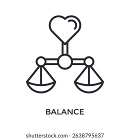 Balance Icon Outline Style. Vector Illustration For Graphic Design