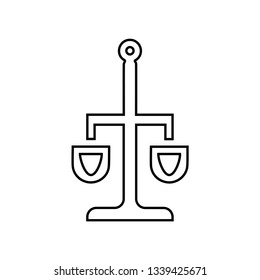 Balance icon. Scale sign