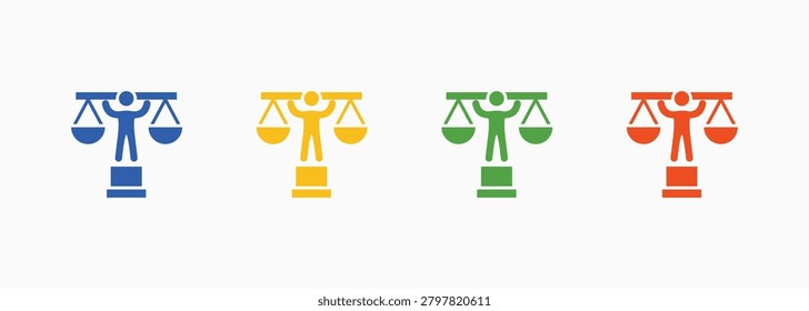 Balance Icon Set Color Multiple Style Collection Illustration
