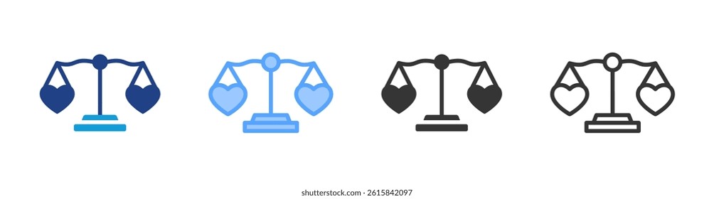 Balance icon set multiple style collection