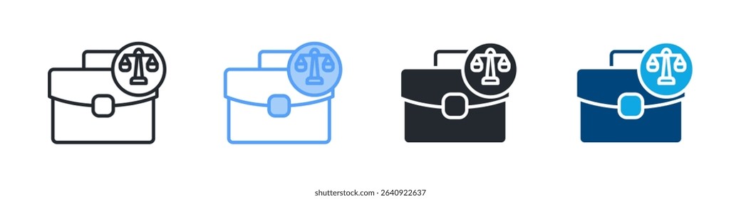 Balance Icon Set Multiple Style. Design In Outline, Blue, Glyph, Dualtone