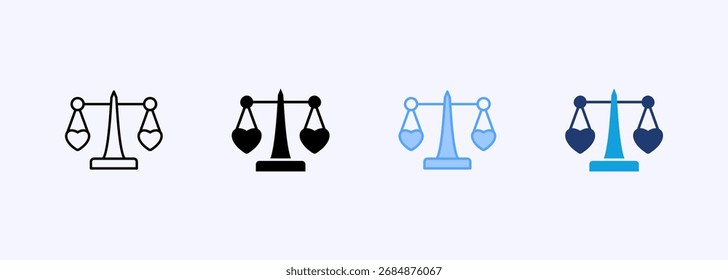 Balance Icon Set Multiple Style Collection