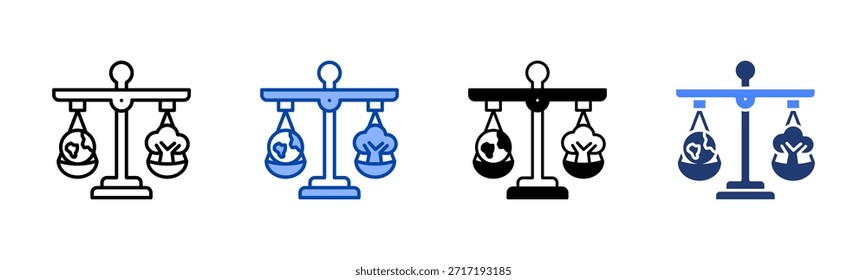 Balance icon set multiple style collection