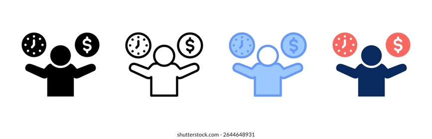 Balance icon sheet multiple style collection