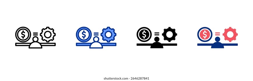 Icono de balance colección de varios estilos