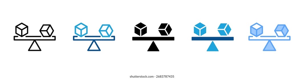 Icono de balance colección de varios estilos