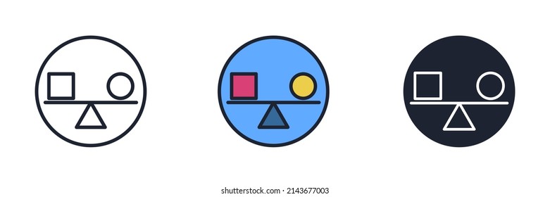 balance icon symbol template for graphic and web design collection logo vector illustration