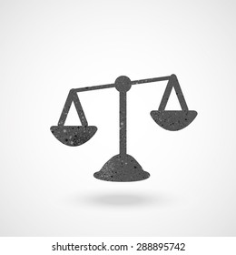 balance icon with texture vector illustration.