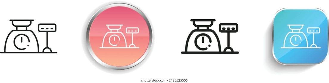 icono de saldo. Diseño delgado de estilo lineal, regular y de Botón aislado sobre fondo blanco