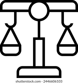 balance icon. Thin linear style design isolated on white background