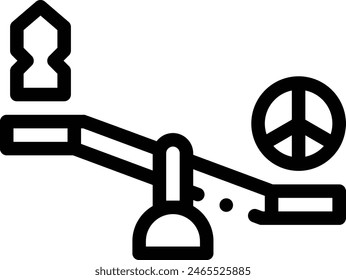 balance icon. Thin Linear Style Design Isolated On White Background