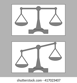 Balance Icon in trendy flat style isolated on grey background. Scales symbol for your web design, logo, UI. Vector illustration, EPS10